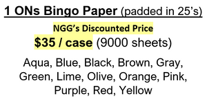 1-Ons Bingo Paper