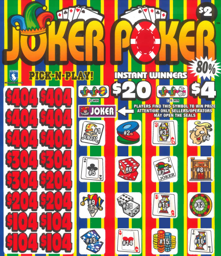 $2 JOKER POKER Window Game 7350P  80.3% Payout