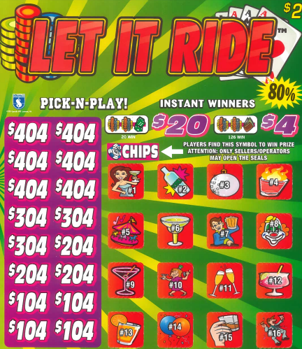 $2 LET IT RIDE Window Game  7352P  80.3% Payout