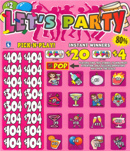 $2 LET'S PARTY Window Game 7354P  80.3% Payout