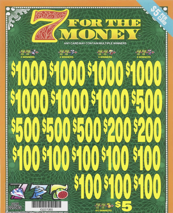 7 For The Money   2270BS  77% Payout