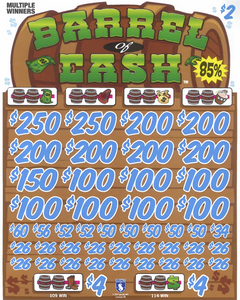 Barrel Of Cash    7372R   85% Payout