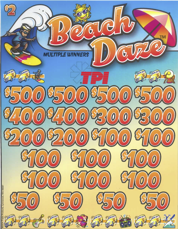 Beach Daze 7370Q  75% Payout