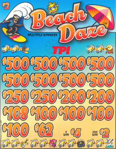 $2 Beach Daze    7371Q  76% Payout