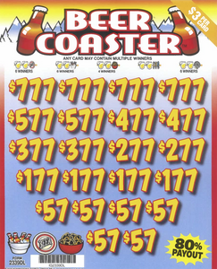 Beer Coaster  2339DL  80% Payout