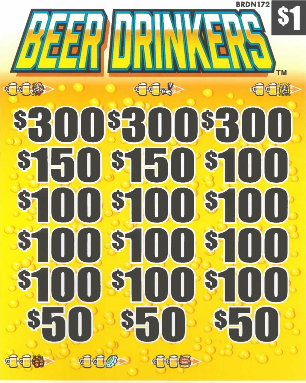 Beer Drinkers  BRDN172  74% Payout