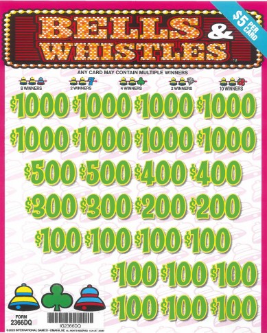 Bells & Whistles  2366DQ  74% Payout