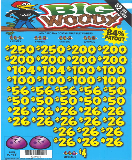 Big Woody     2276CE     84.5% Payout