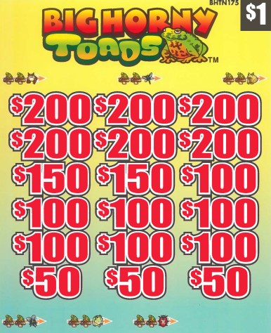 Big Horny Toads  BHTN175  74.18% Payout