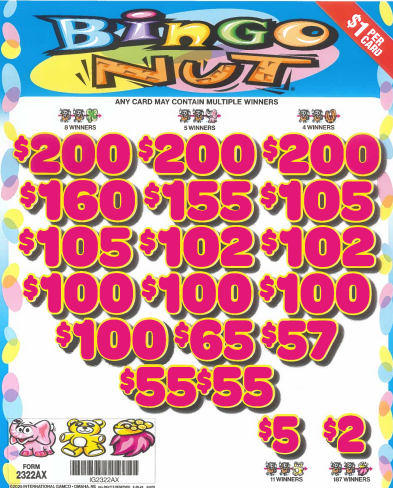 Bingo Nut  2322AX   75.04% Payout