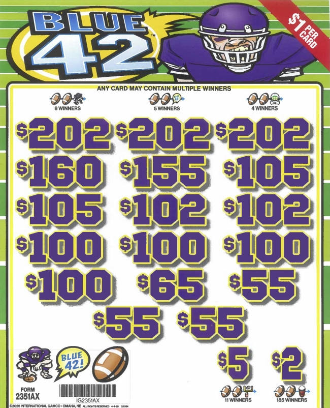 Blue 42  2351AX   75.04% Payout
