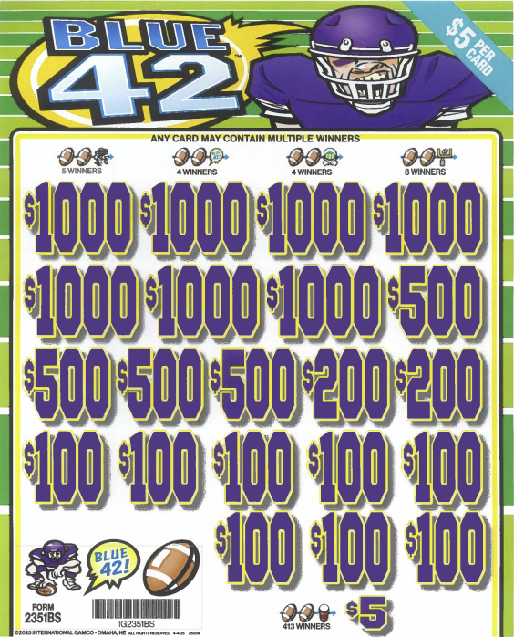 Blue 42   2351BS  77% Payout