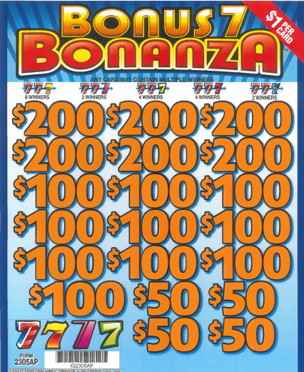 Bonus 7 Bonanza  2305AP  75.35% Payout