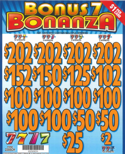 Bonus 7 Bonanza   2305CH  78.38% Payout