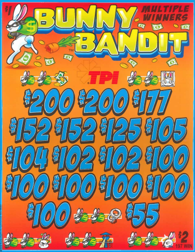 Bunny Bandit  7702K   79% Payout