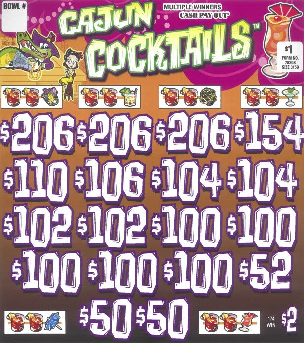 Cajun Cocktails  7820S 75.97% Payout