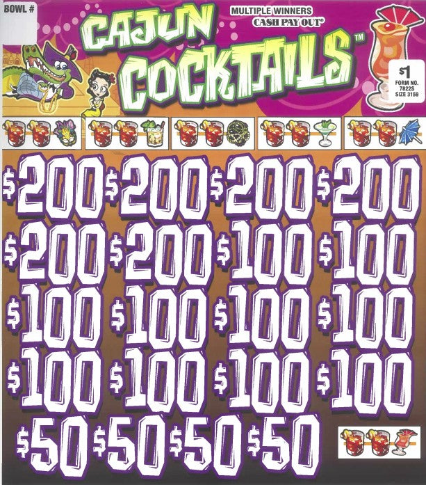 Cajun Cocktails  7822S  75.9% Payout
