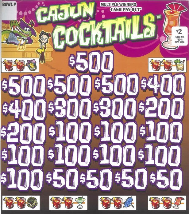 Cajun Cocktails  7824S 75% Payout