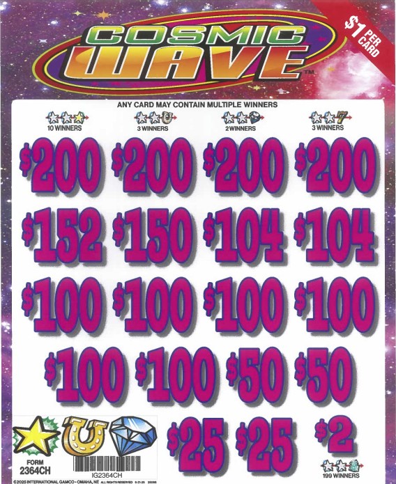 Cosmic Wave 2364CH  78.38% Payout