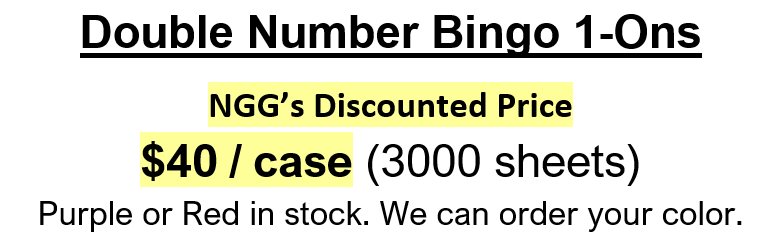 Double Number Bingo Paper