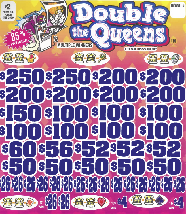 Double The Queens  7202R  85% Payout