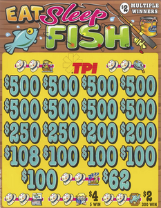 $2 Eat Sleep Fish 7731P   76% Payout