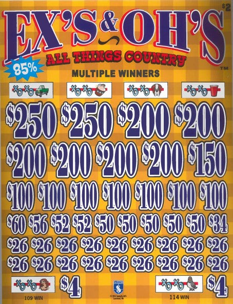Ex's & Oh's  7587J    85% Payout