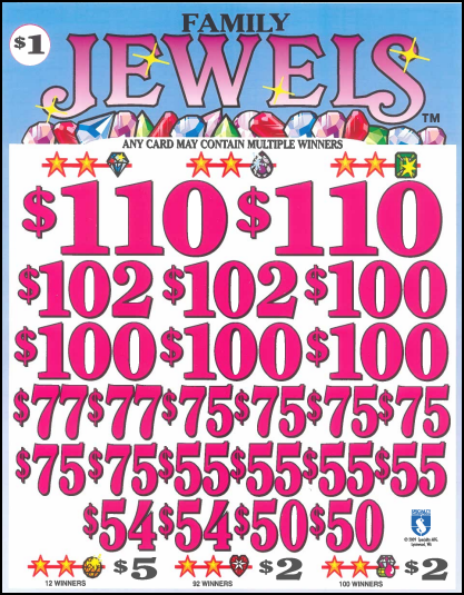 $1 Family Jewels  30014N   83.33% Payout