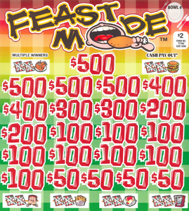 $2 Feast Mode 7778Q  75% Payout