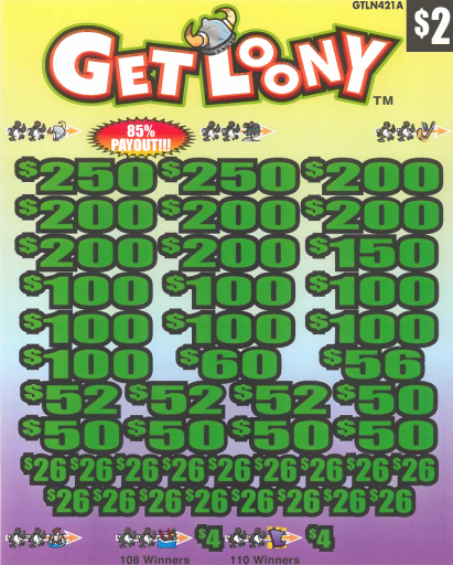 Get Loony  GTLN421A  85% Payout