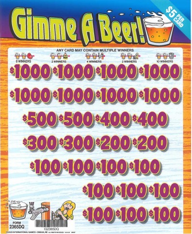 Gimme A Beer  2365DQ  74% Payout
