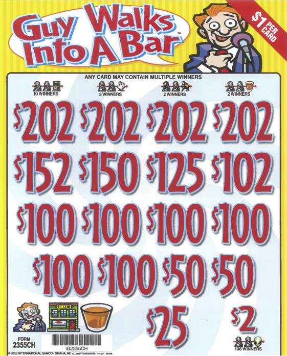Guy Walks Into A Bar  2355CH  78.38% Payout