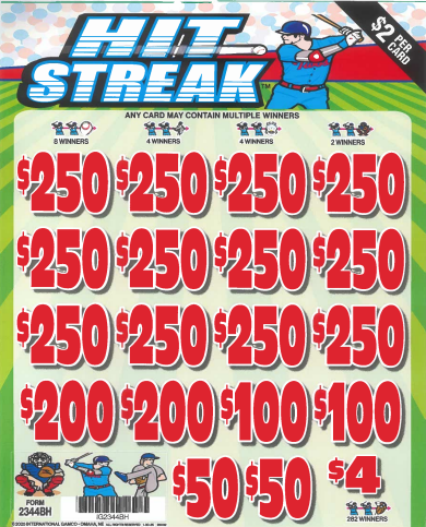 $2 Hit Streak  2344BH  75.7% Payout
