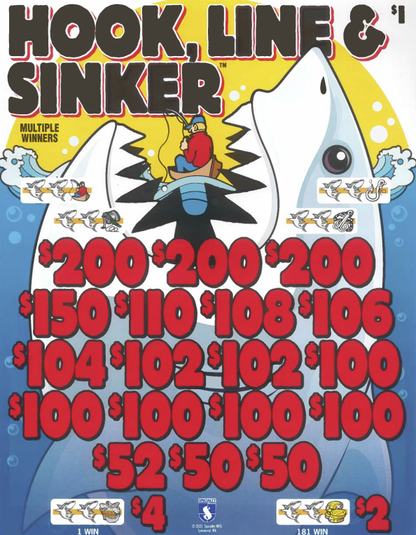 Hook, Line & Sinker 7773R   75.95% Payout