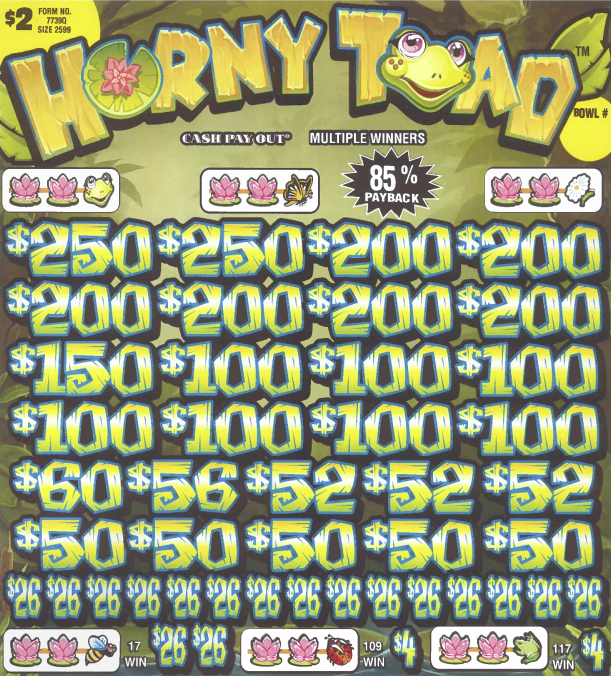 Horny Toad   7739Q  85% Payout