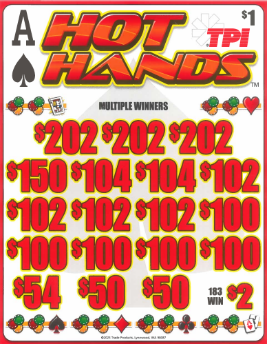 $1 Hot Hands  7398Q  75.7% Payout