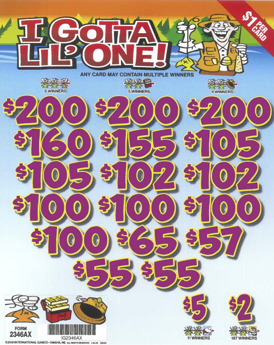 I Gotta Lil' One  2346AX   75.04% Payout