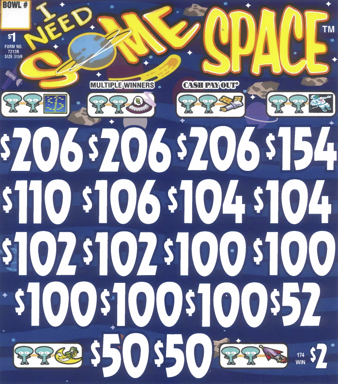 I Need Some Space  7213R   75.97% Payout