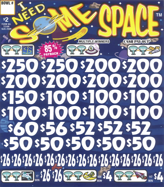 I Need Some Space 7216R  85% Payout
