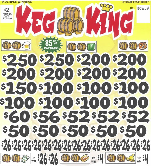Keg King 7077U  85% Payout