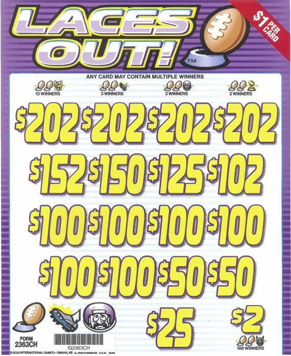 Laces Out  2363CH  78.38% Payout