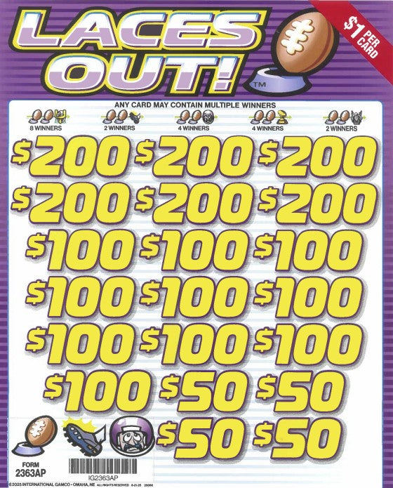 Laces Out  2363AP 75.35% Payout