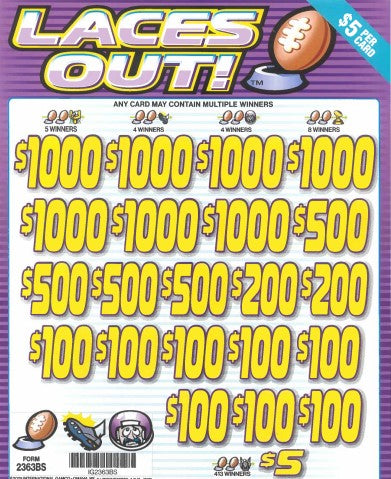 Laces Out!  2363BS  77% Payout