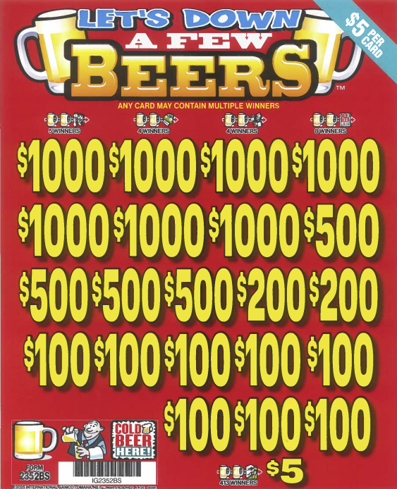 Let's Down A Few Beers   2352BS  77% Payout