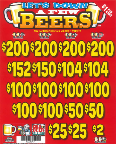 Let's Down A Few Beers  2352CH  78.38% Payout