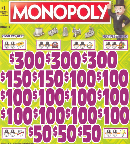 Monopoly YN52  74% Payout