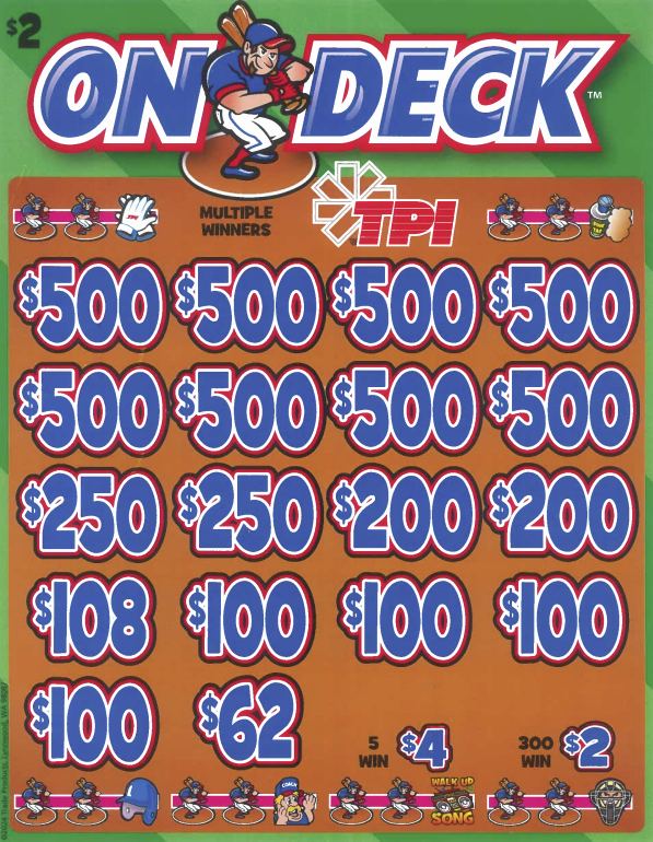 $2 On Deck  7775P   76% Payout