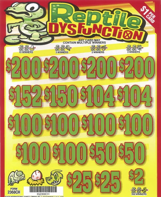 Reptile Disfunction  2368CH  78.38% Payout