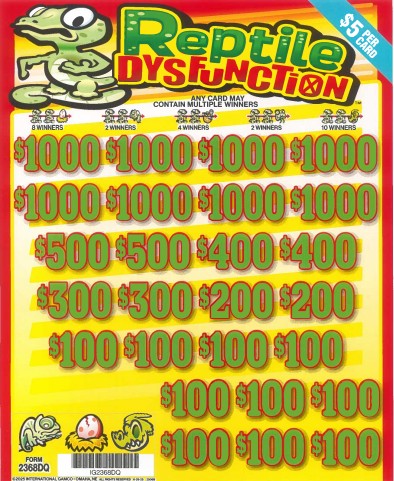 Reptile Disfunction  2368DQ  74% Payout