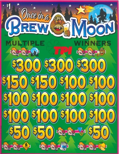 Once In A Brew Moon  7428L  74% Payout